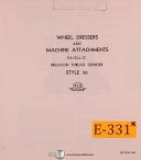 Ex-cell-o-Excello 50, Grinder Operations Maintenance and Parts Manual-50-01